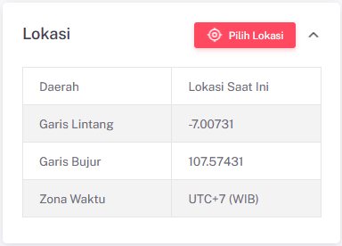 Mengaktifkan pemilihan lokasi
